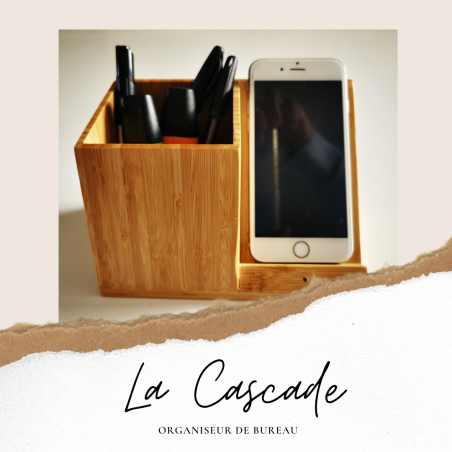 Organiseur de Bureau - Chargeur Qi 10w - La Cascade - Narbonne